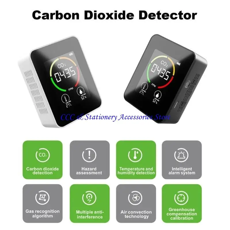 Q1JC CO-2 Monitor 3-in-1 كاشف ثاني أكسيد الكربون مراقبة جودة الهواء متعددة الوظائف
