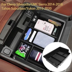 Center Console Organizer Tray for Chevy Silverado/GMC Sierra 2014-2018 and Tahoe Suburban/Yukon 2015-2020 Armrest Storage Box