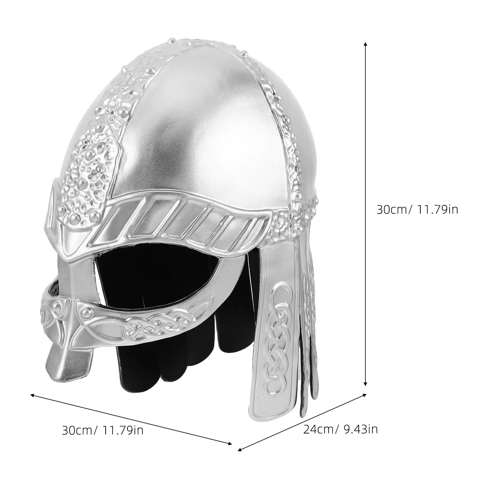 Medieval Viking Helmet Warrior Costume Hat Adults Wearable Knights Headpiece for Halloween Carnival Party Cosplay Dress Up Prop