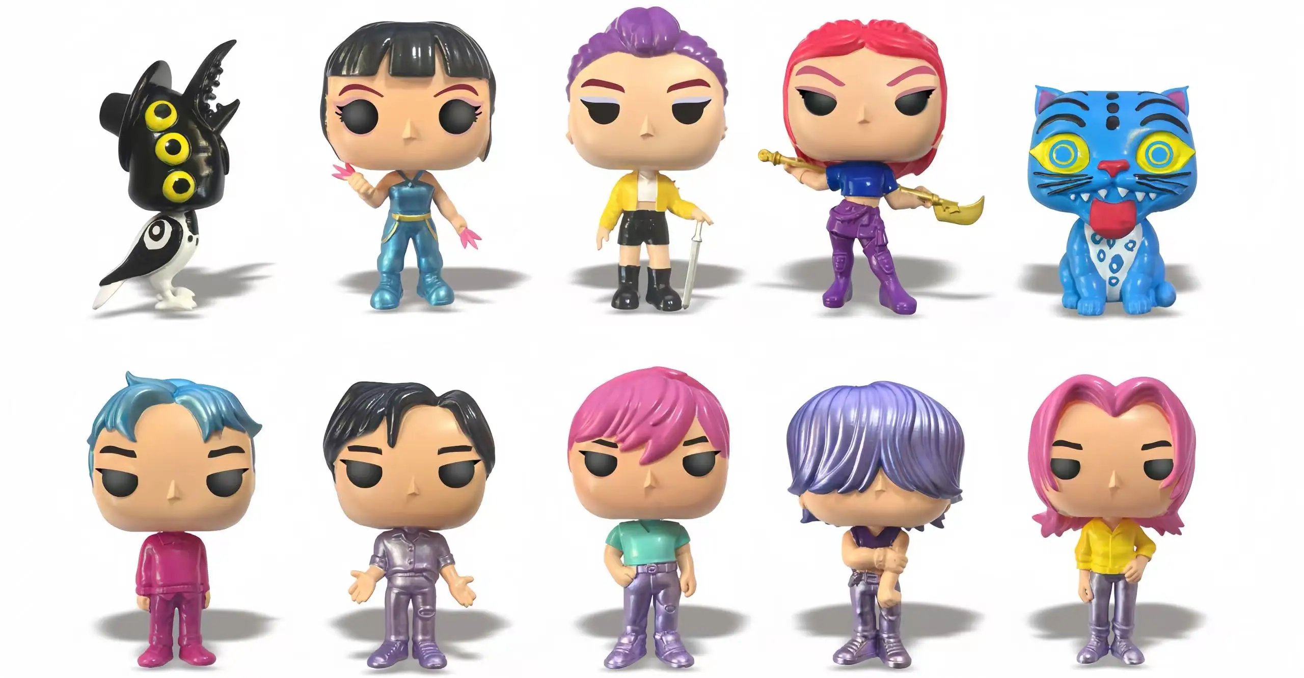 K-pop chasseurs de démons Figure Pvc modèle Rumi Zoey Mira Saja garçons figurine Kawaii modèle poupée enfants jouets Halloween cadeaux