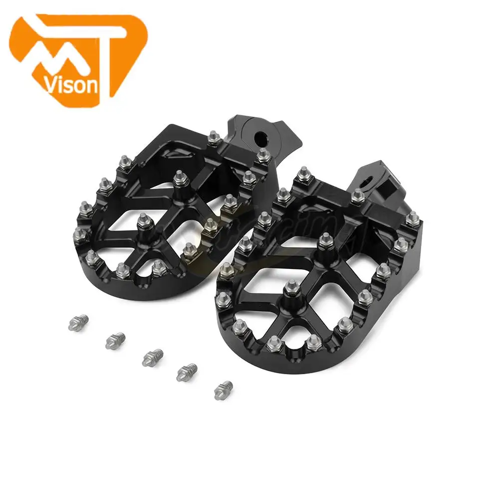 Motorcycle CNC Foot Pegs Pedals Rest Footpegs For HONDA XR50R XR70 XR80 XR100 2000-2005 00 01 02 03 04 05 KAWASAKI KLR650 87-05