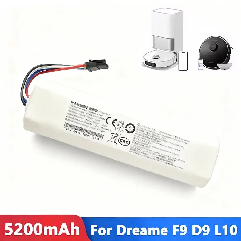 

14.4V Robotic Vacuum Cleaner Replacement Battery For Dreame F9 D9 L10 Z10 Pro Plus MAX RLS3 RLS3D RLS5 RLS5L RLS5D Accessories