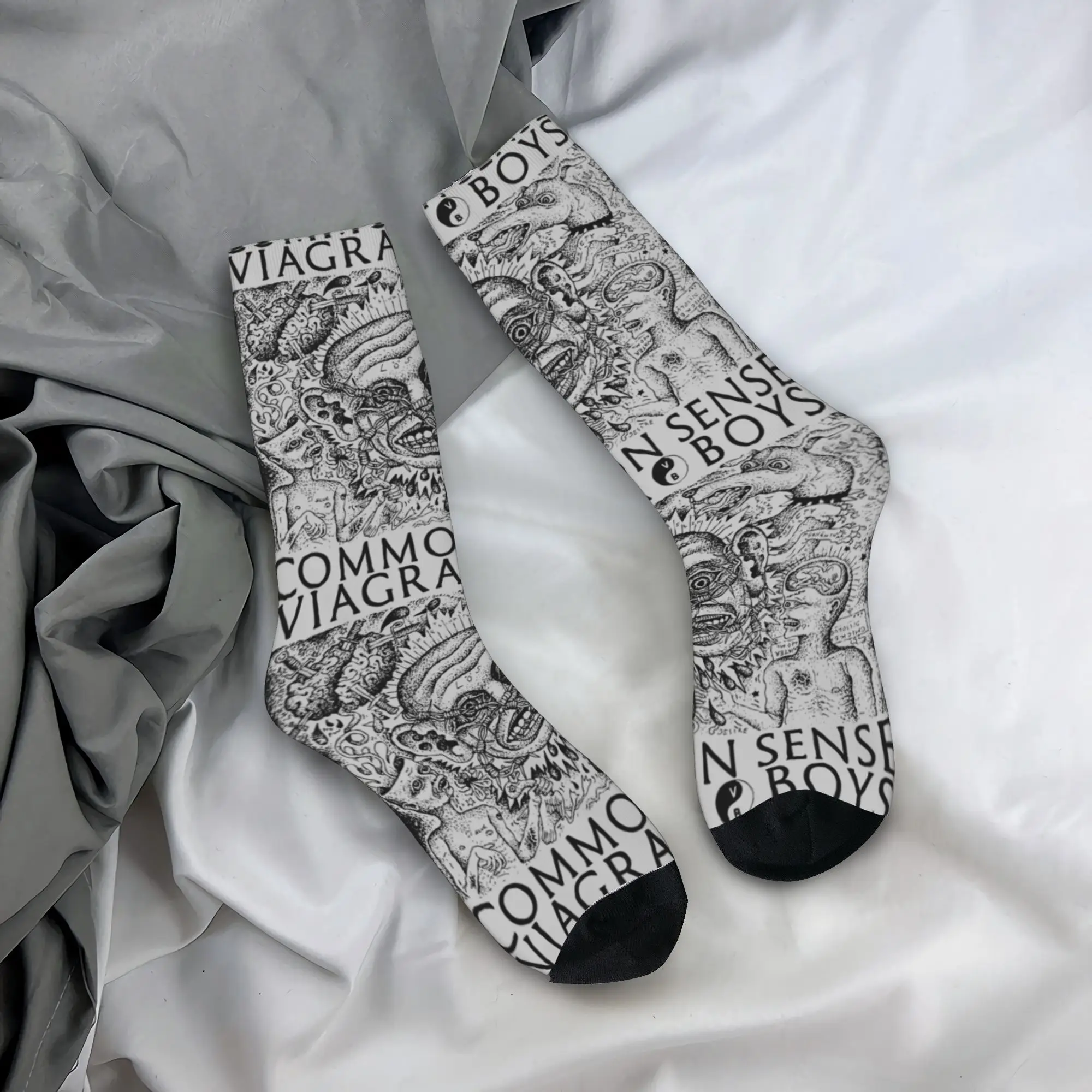 

Носки Viagra Boys Band в стиле панк, чулки с принтом, противоскользящие мужские носки, удобные зимние повседневные носки для бега