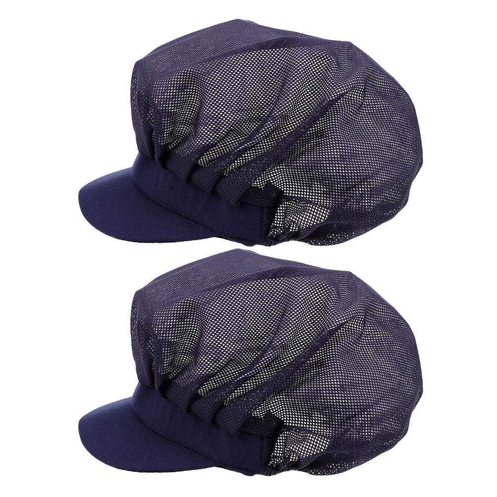 

2Pcs Breathable Chef Hats Mesh Cooking Caps Unisex Kitchen Work Caps for Food Service Catering Bakery Staff Hats