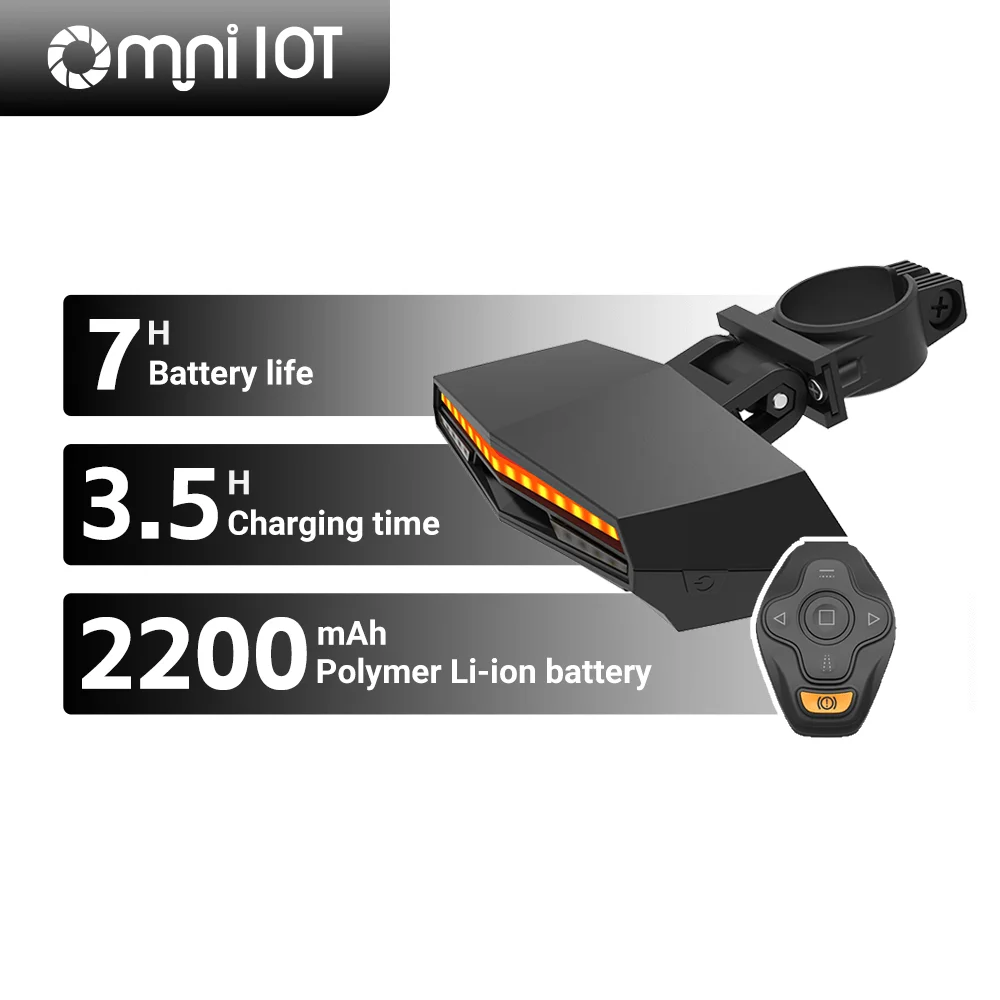 Omni Sharing Bicycle Remote Control Turn Left Tailright Accessories Bici Patineta Bluetooths Con Luz Smart Rear Bike Led Light