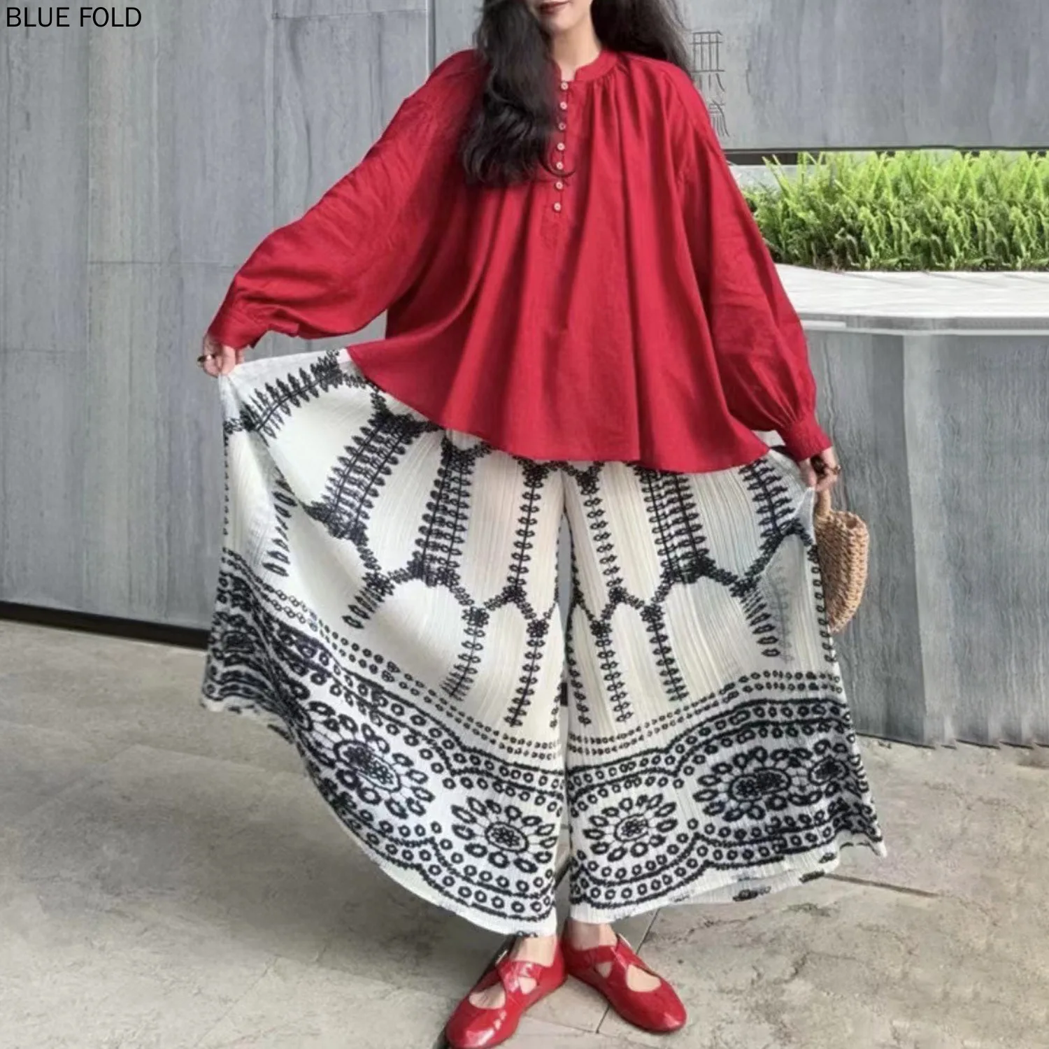 

Fashion Casual Hot Sale Wide Leg Trousers Women 2025 New Summer High Waist Draping Loose Big Yards Lazy Wind Leisure Trousers