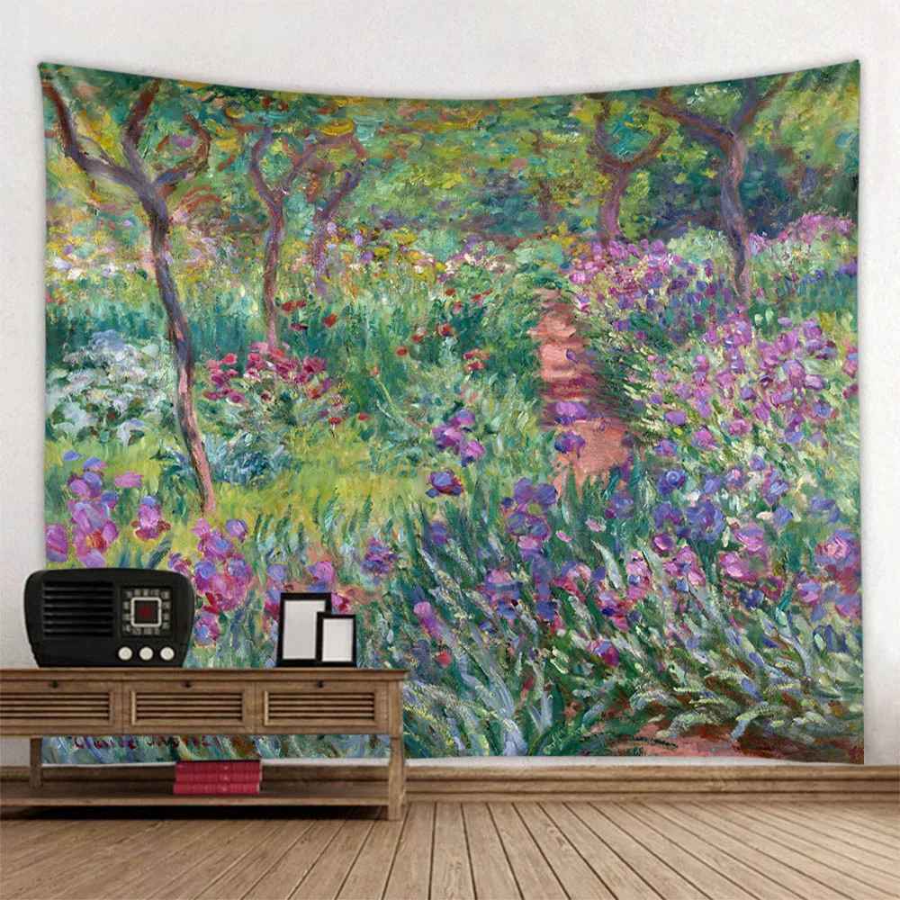 Oil painting, tapestry, vintage world famous painting, printed wall hanging cloth, home studio, wall decoration, mural painting