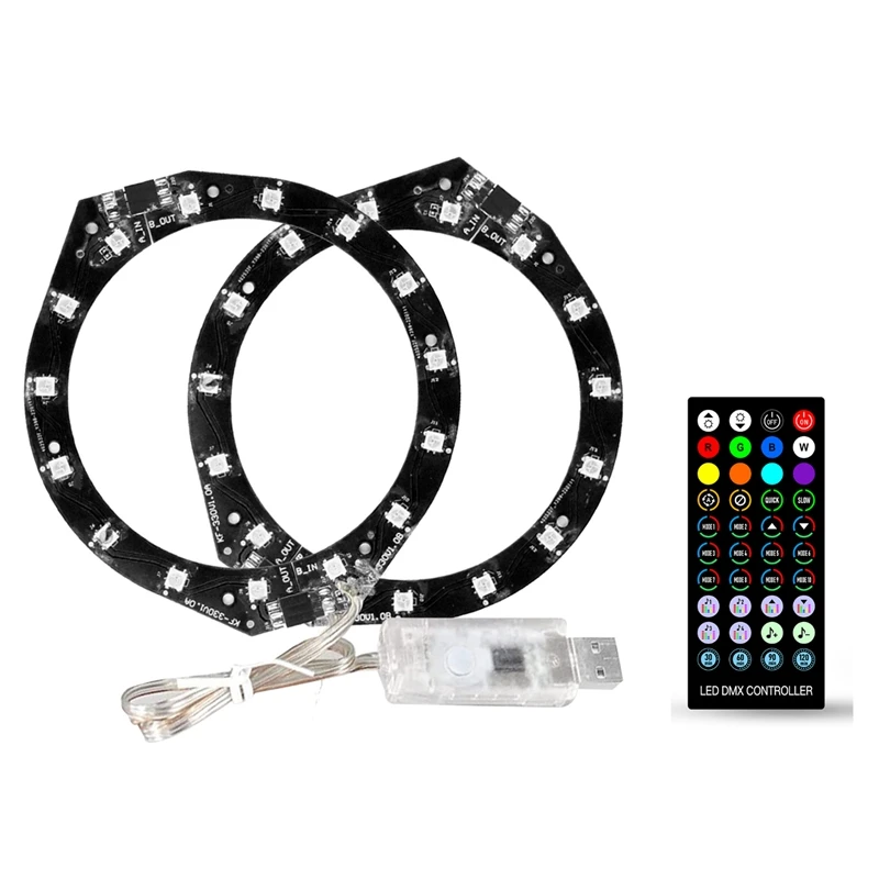 8 Color RGB Atmosphere Light Host Light Strip LED Sticker With Remote Control For PS5