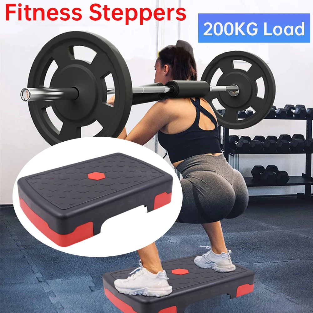 Steppers de Fitness Antideslizantes para Cardio y Yoga, Pedales Estables con Capacidad de Carga de 200 kg, Pedales Rítmicos para Ejercicio Aeróbico, Step para Gimnasio y Caminata