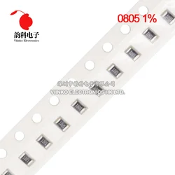 100pcs 0805 1% resistor 1/8W 1.02K 1.05K 1.24K 2.1K 2.49K 2.8K 4.22K 4.99K 6.04K 11.5K 14K 16.9K 21K 24.9K 28K 34K 49.9K ohm