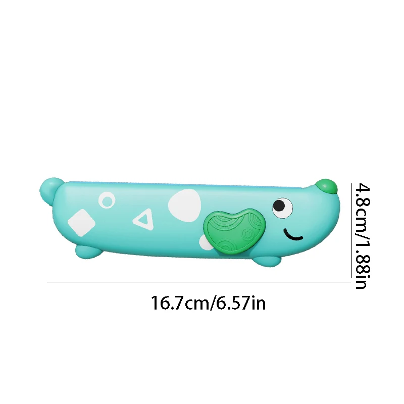 Children's cartoon 16 hole harmonica, sound and play washable baby early education training breath toy