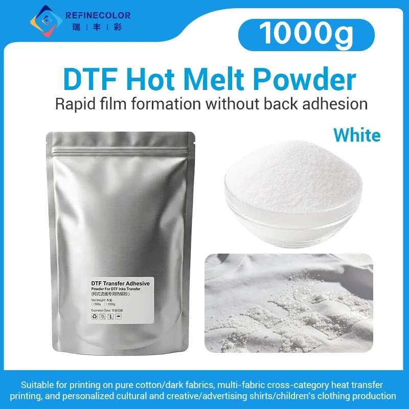 Refinecolor DTF Hot melt powder for Direct Transfer Film DTF Adhesive Powder Transfer Film Printing Direct To Film T shirt Print