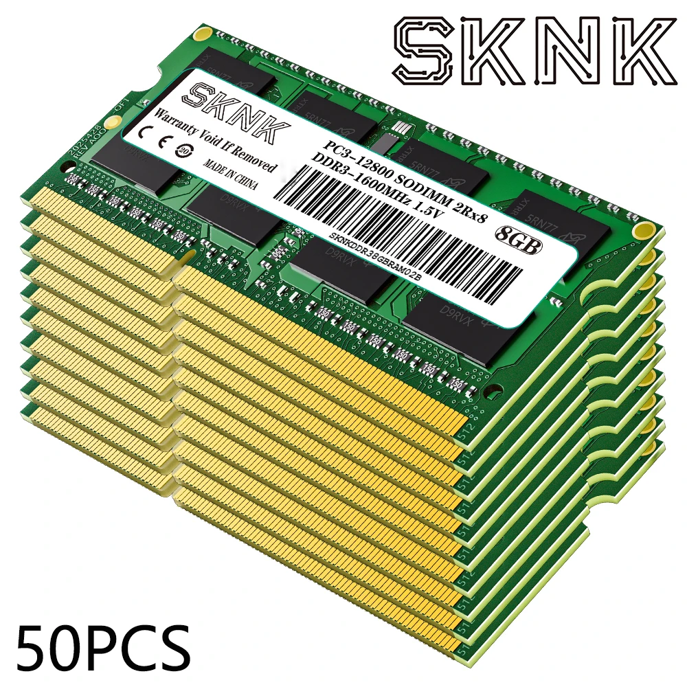 50 шт. DDR3 Memoria Ram 4 ГБ 8 ГБ 16 ГБ 1066 МГц 1333 МГц 1600 МГц PC3-12800S PC3-10600S Sodimm Оперативная память для ноутбука ddr3