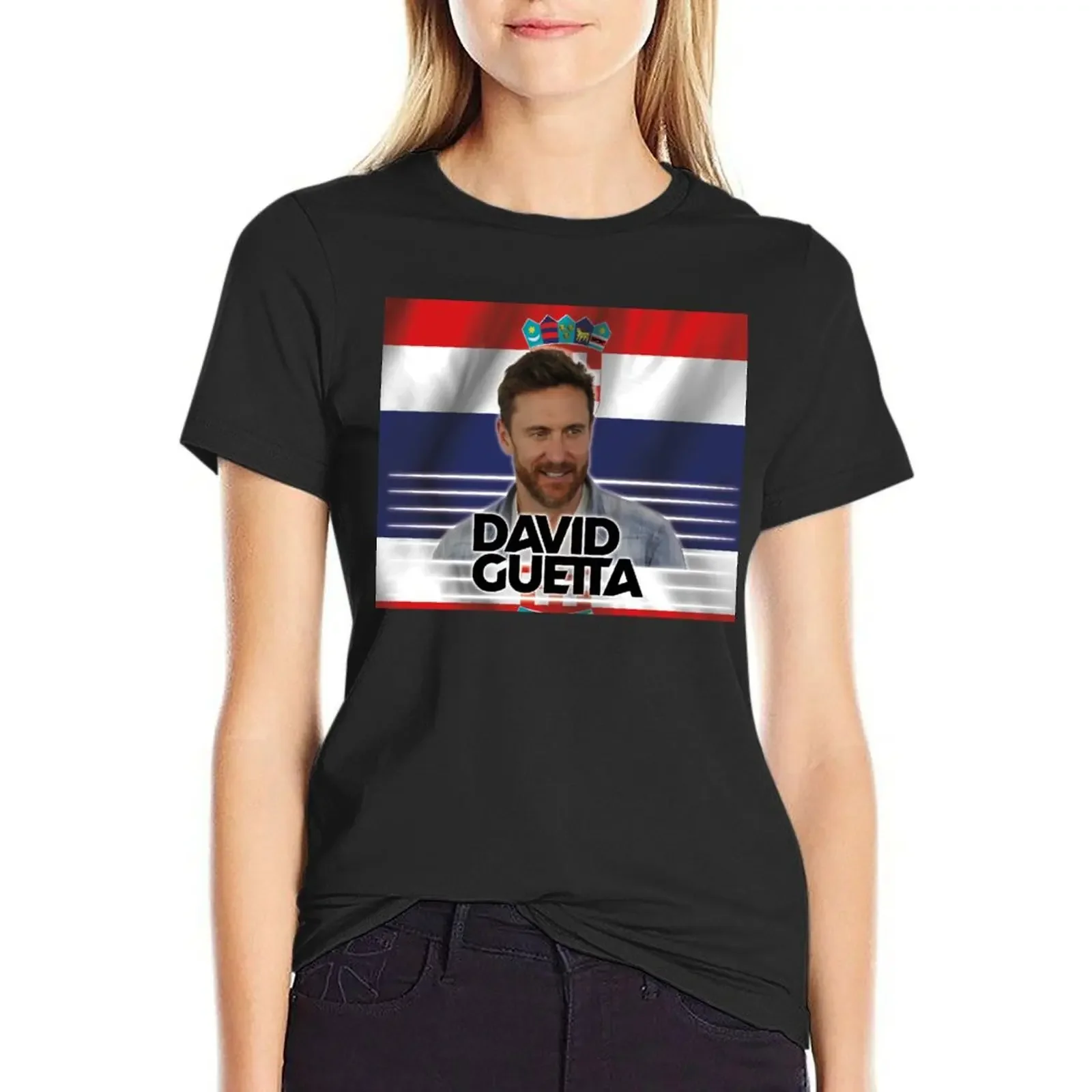 

David Guetta T-Shirt tees plus sizes Aesthetic clothing plus size tops rock and roll t shirts for Women