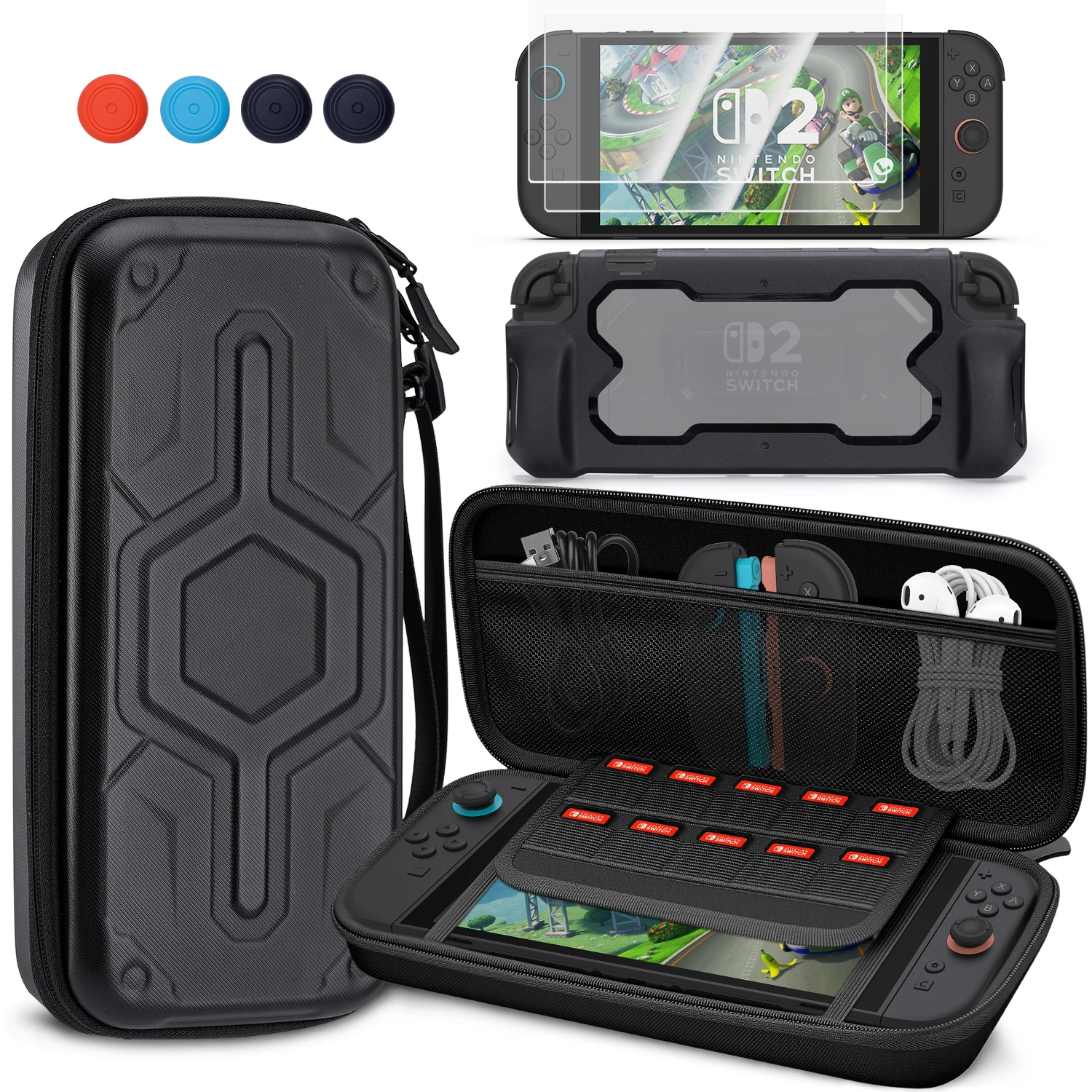 

Protective Case Compatible with Nintendo Switch 2 (2025), Hard Carrying Shell, Slim & Portable, Dustproof Travel-Carry