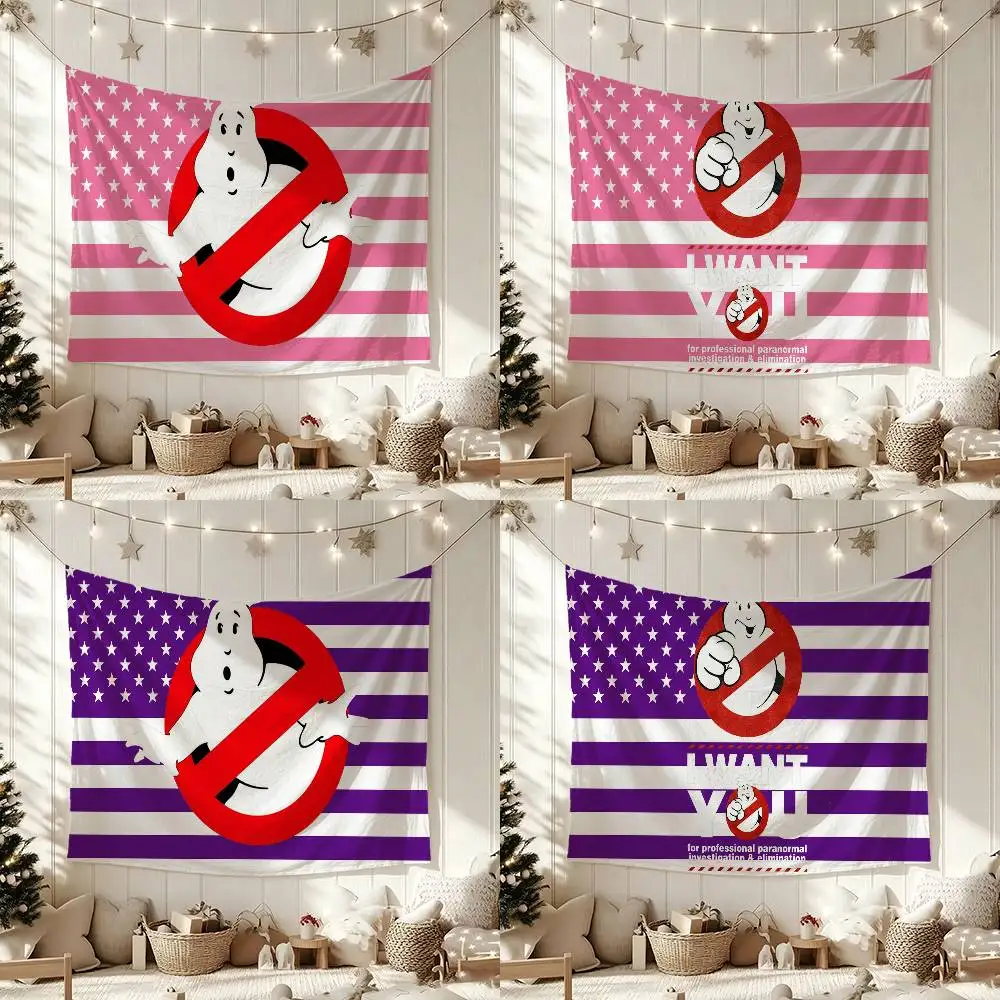 G-Ghostbusters Flag Digital Printing Banner for Garage Wall Out Door Decoration