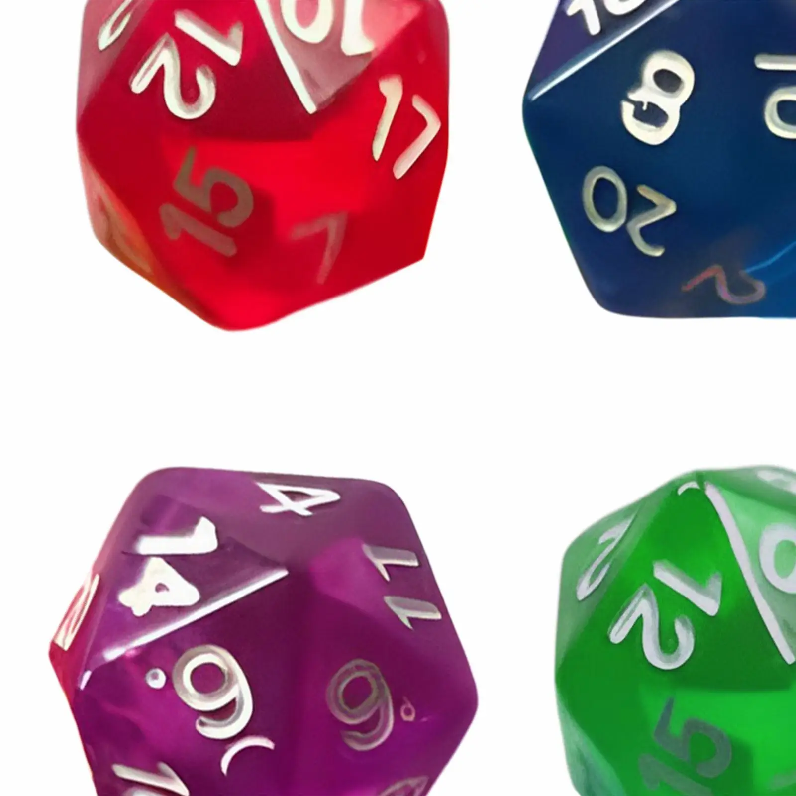 60pcs d20 polyed rische Würfel Rollenspiel Würfel Party begünstigt mehrfarbig