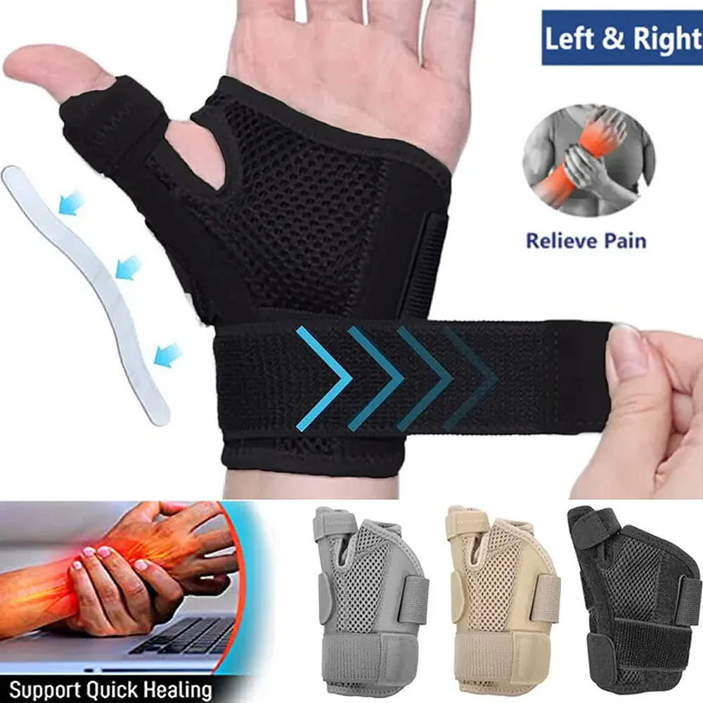 

1Pcs Unisex Universal Sports Hand Protector Adjustable Thumb Wrist Brace Wraps Tendonitis Sprain Wrist Support Bandage Glove