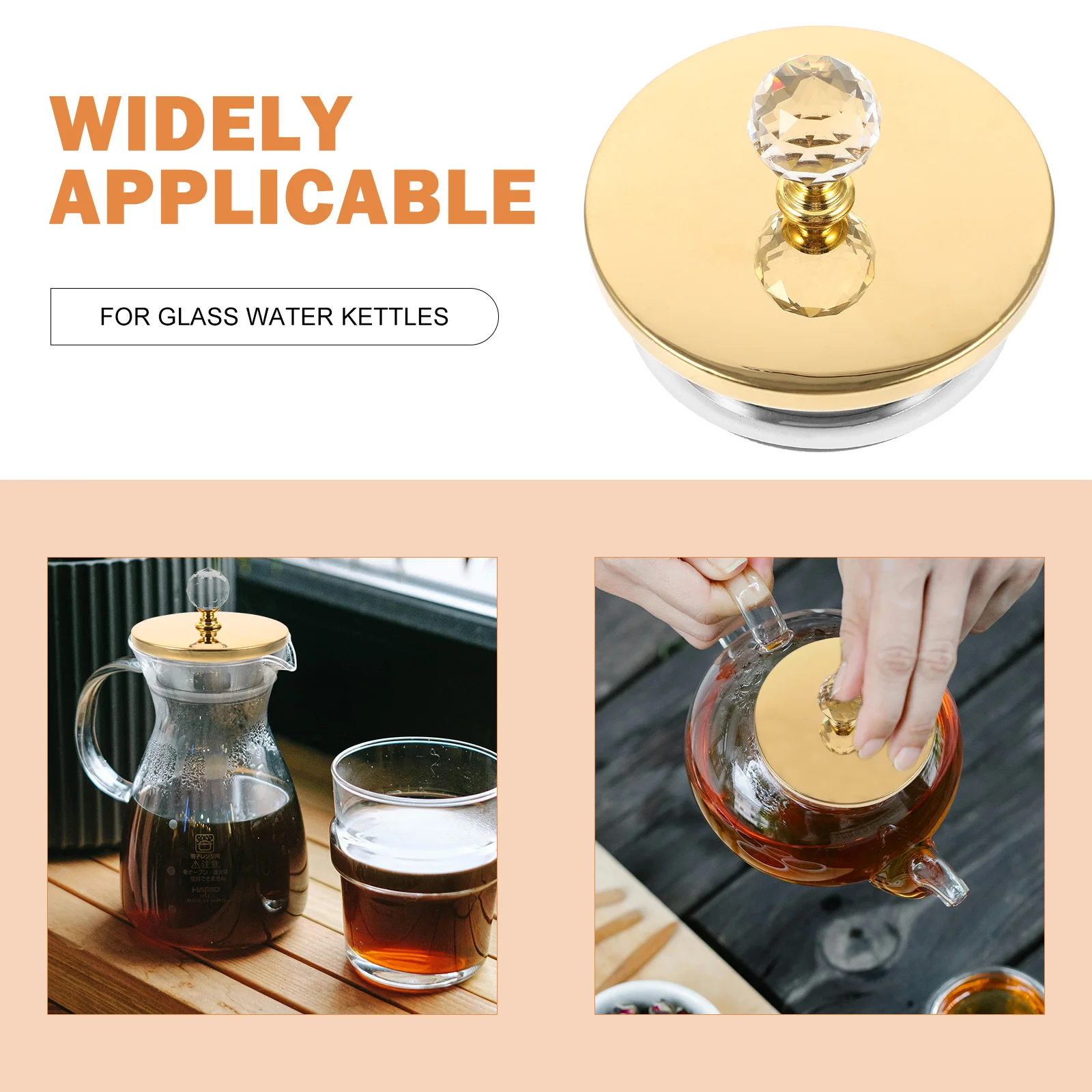 

2pcs Stainless Steel Pitcher Lid Replacement Jug Cover With Fine Mesh Filter Kitchen Water Bottle Cap Household Jug