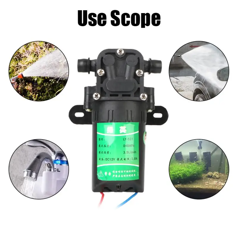 

1 Piece DC12V Water Spray Car Wash Durable Micro High Pressure Diaphragm Agricultural Electric Water Pump
