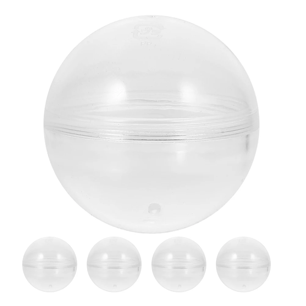 

5pcs High Transparency 7cm Round Clear Twist Egg Shells for Vending Machine Toy Storage Decorative Fillable Balls