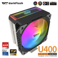 Darkflash U400 Cpu Cooler 4Pin PWM 4 Heat Pipes ARGB 120MM Fan RGB Air Cooler For Intel LGA 115X 1200 1700 AMD AM5 AM4 Radiator