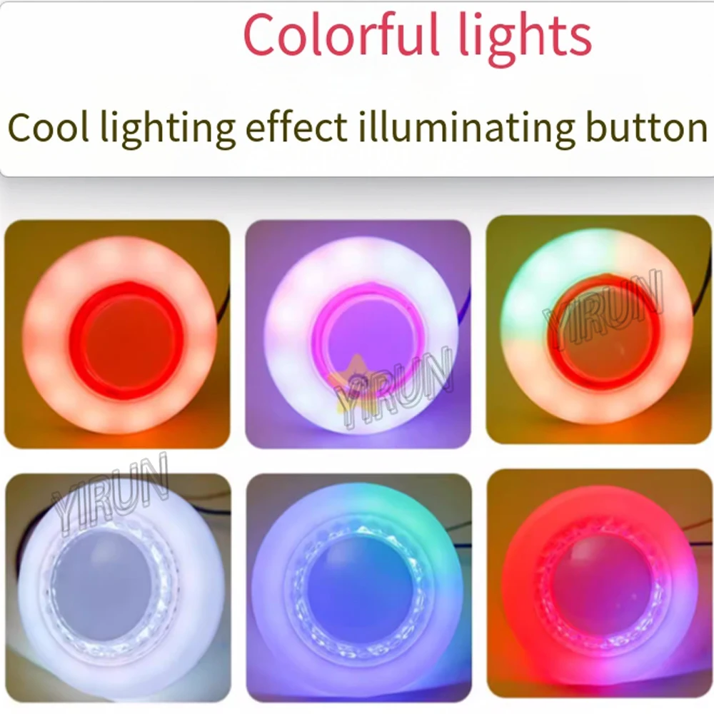 Colorful Glowing Light 12V Illuminated Push Button Edgestart Switch for Mini Crane Game Claw Vending Machine Pinball Arcade Part