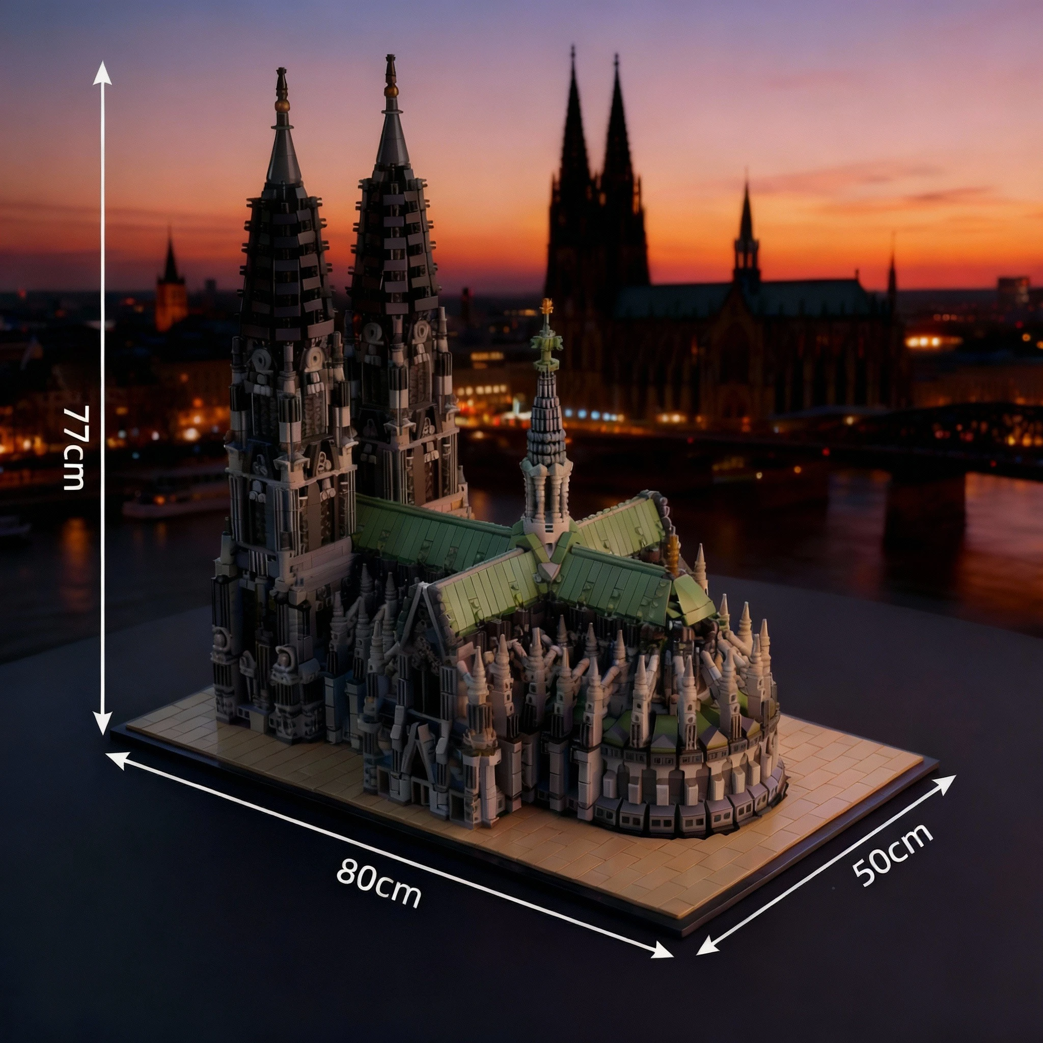 8614PCS Cologne Cathedral Buildings Sets Gothic church Architecture Display Model Bricks Assembly Toys for Adults Christmas Gift