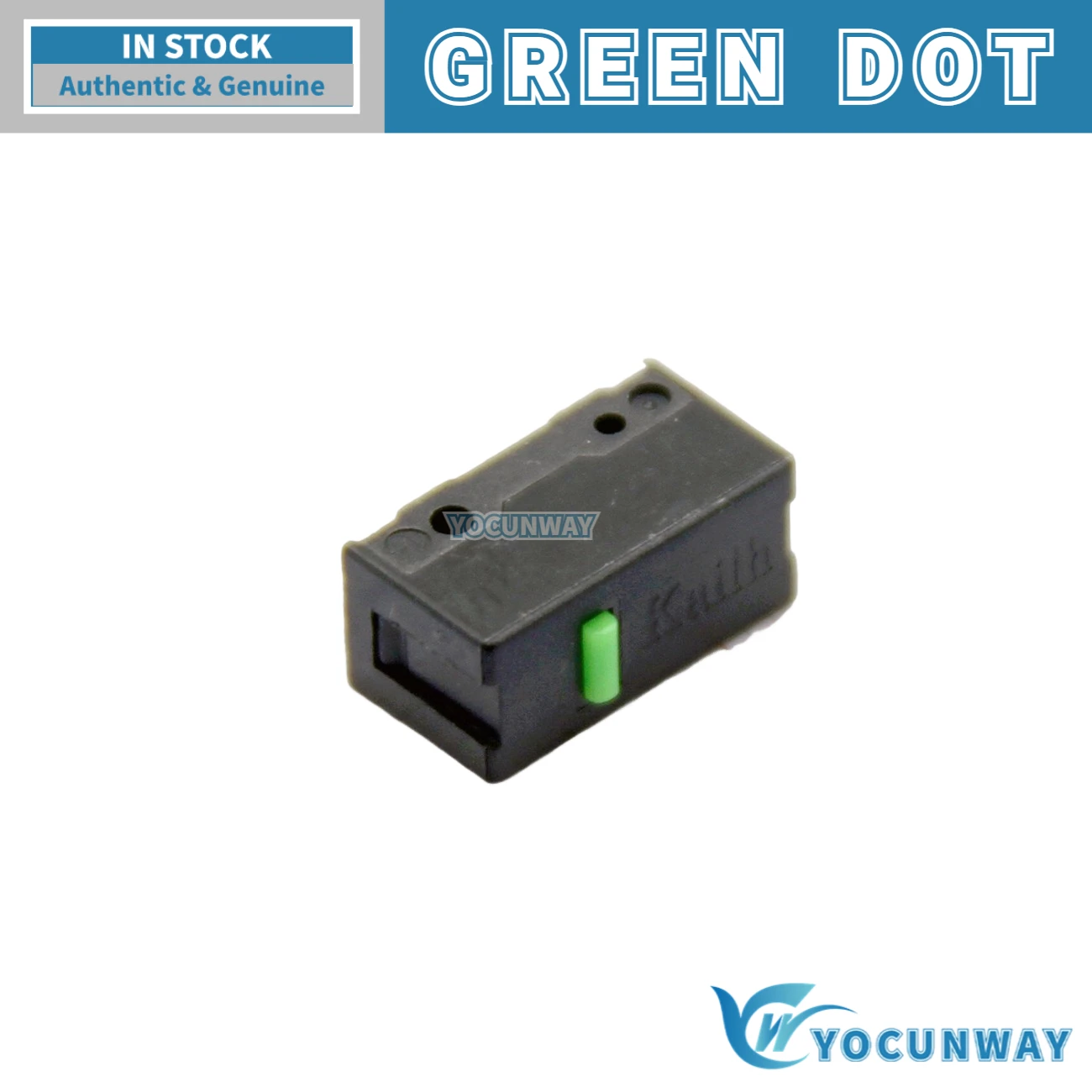 5Pcs Kailh Micro Switch 60 million Lifespan Click Gaming Mouse Button Repair Wholesale 3Pin Green Dot