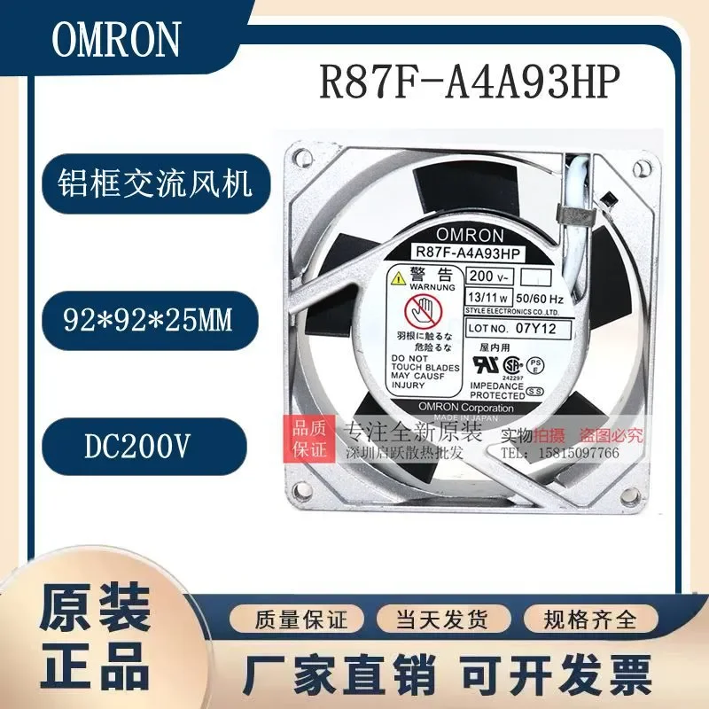 for R87F-A4A93HP Original Genuine Japan Imported 200V 10/9W 92x92x25mm Aluminum Frame AC Cooling Fan