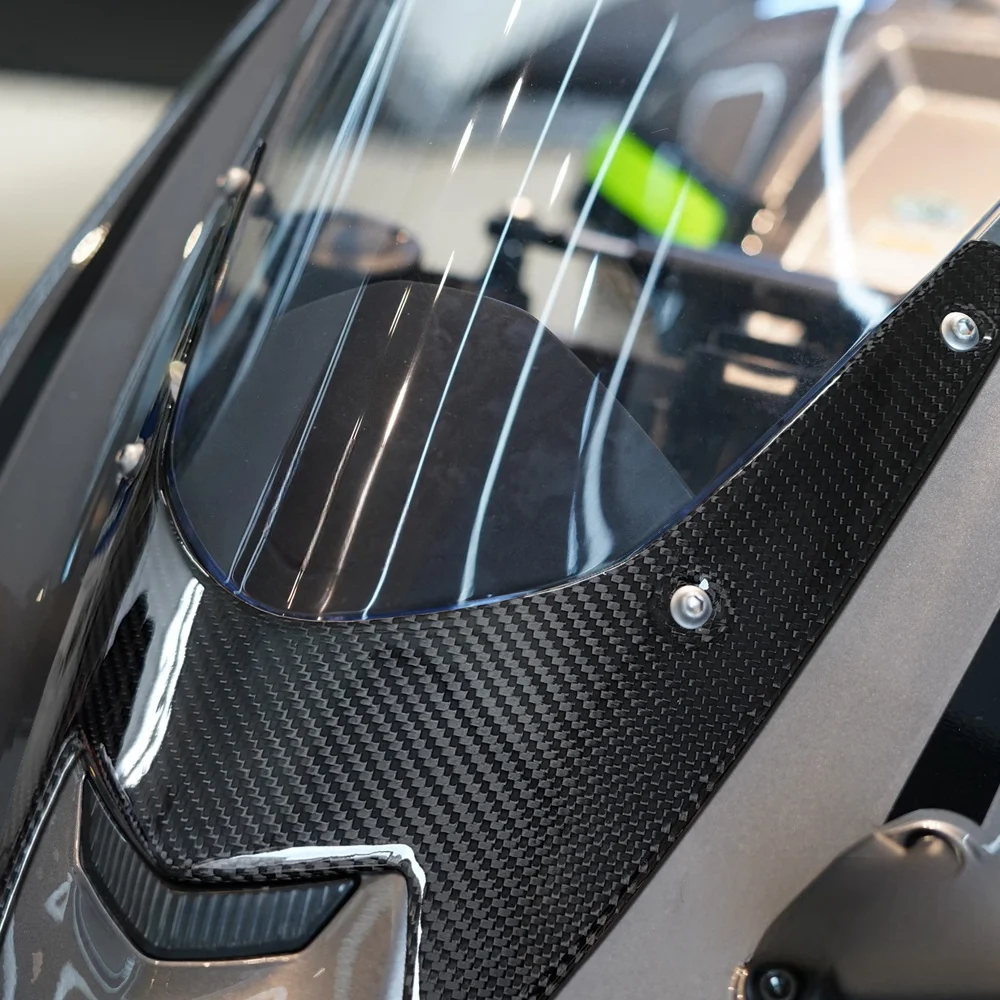 Carbon Fiber Motorcycle Front Fairing Windshield Trim for Kawasaki ZX-10R ZX-10RR 2021-2026 5