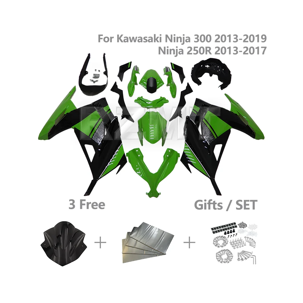 

ABS Full Motorcycle Fairing For Kawasaki Ninja300 2013-2019 Ninja250R 2013-2017 Ninja 300 250R Customized Fairings K0313-109a