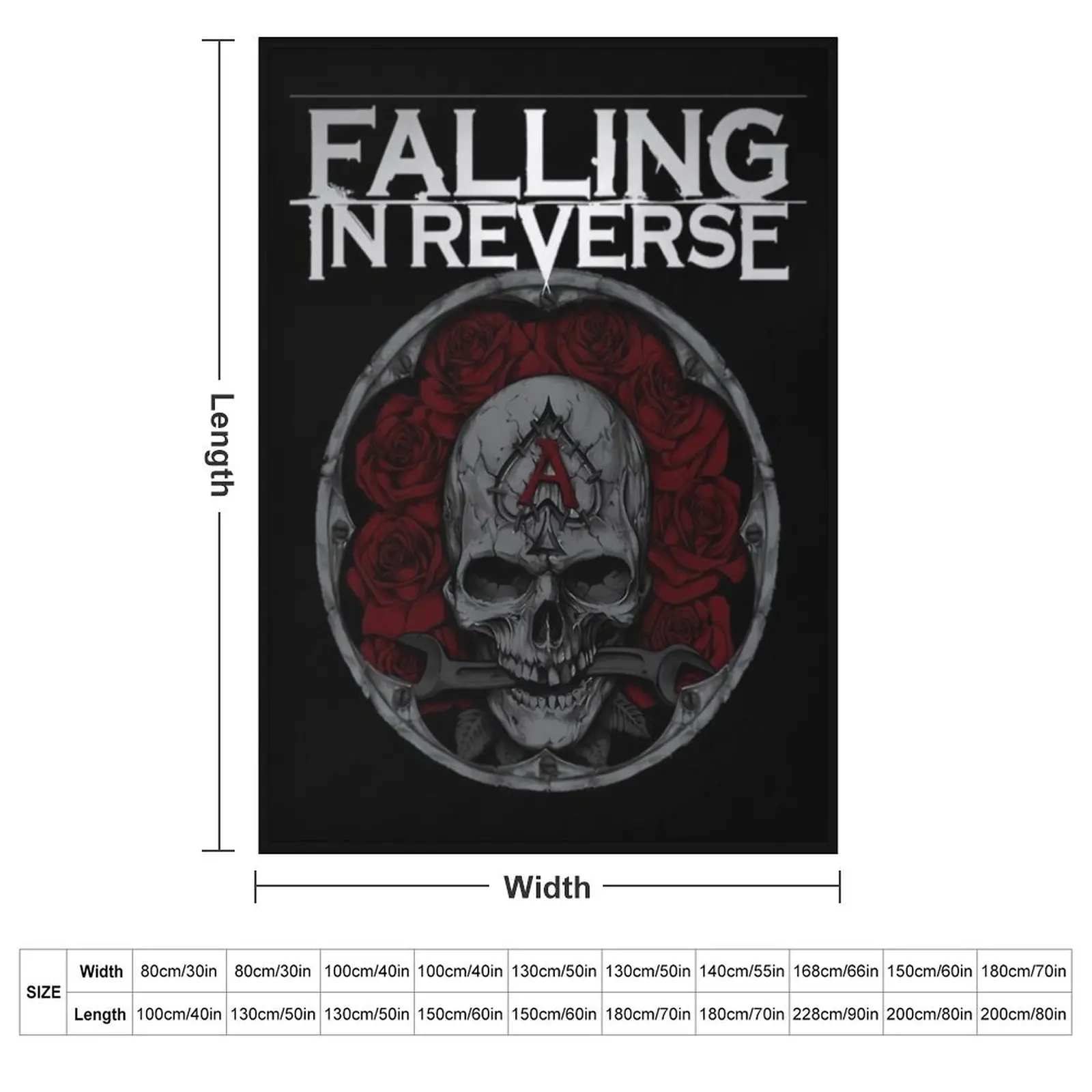 Falling In Reverse The Best Group Music Rock Band Throw Blanket couch cozy soft plush fuzzy picnic outdoor blanket