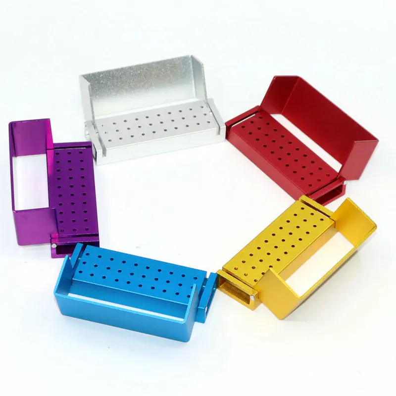 

1Pcs Dental Burs Holder 30 Holes for FG Burs High Speed Burs Endo Box Endo Tray Aluminum Alloy