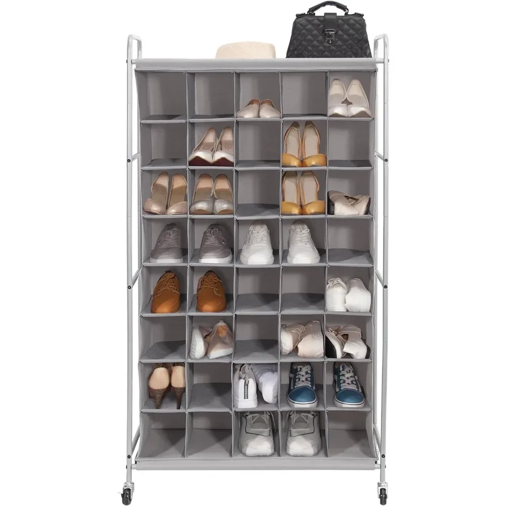 Cube de chaussures autoportant T1 pour entrée, chambre à coucher, appartement, Cisco, 40-Cube Gray61 