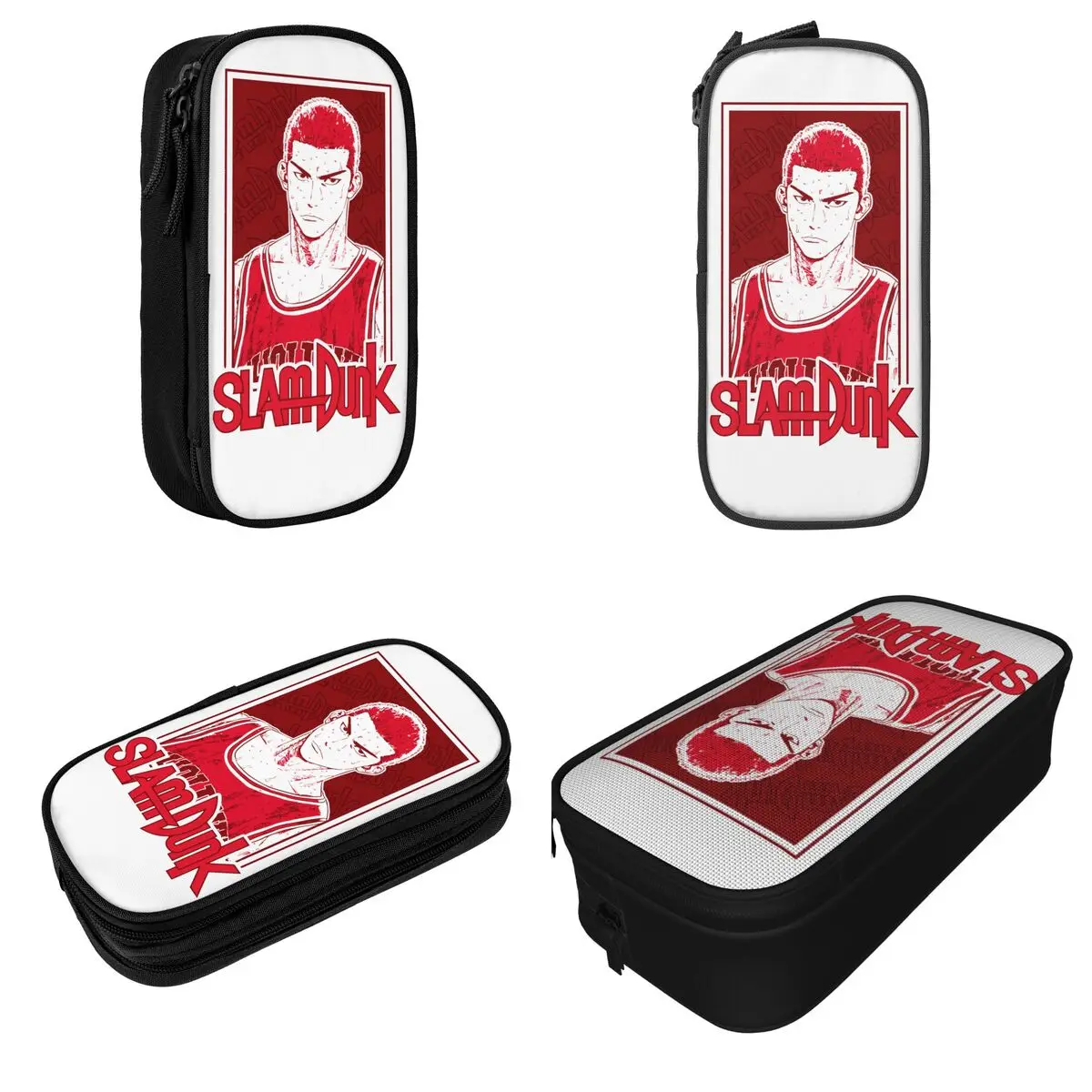 Fun Hanamichi Slam Dunk Pencil Case Basketball Anime Sakuragi Sport Pencilcases Pen Big Capacity Bags Supplies Zipper Stationery