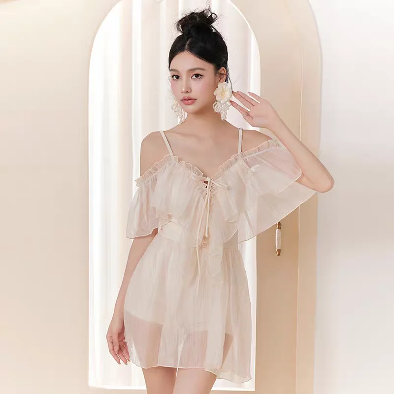 

Купальник с кружевной отделкой Ele: консервативный дизайн, сексуальный и нежный, для женщин больших размеров