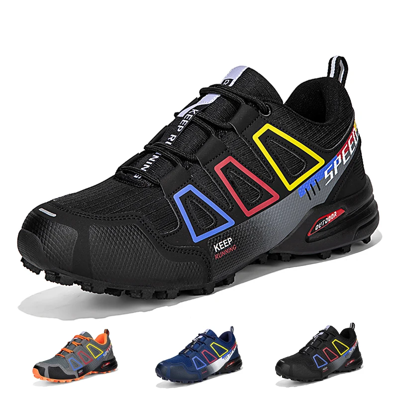 

Мужская походная обувь, нескользящая прогулочная дорожная спортивная обувь, велосипедная спортивная обувь, тренировочная обувь для охоты, уличные кроссовки для бега