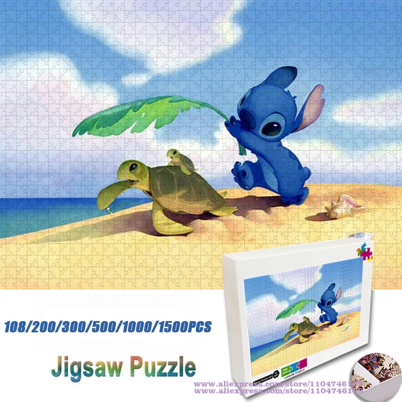 

Милые аниме-пазлы с персонажами, 108/200/300/500/1000/1500 шт., интеллектуальные пазлы для детей и взрослых, подарок на день рождения