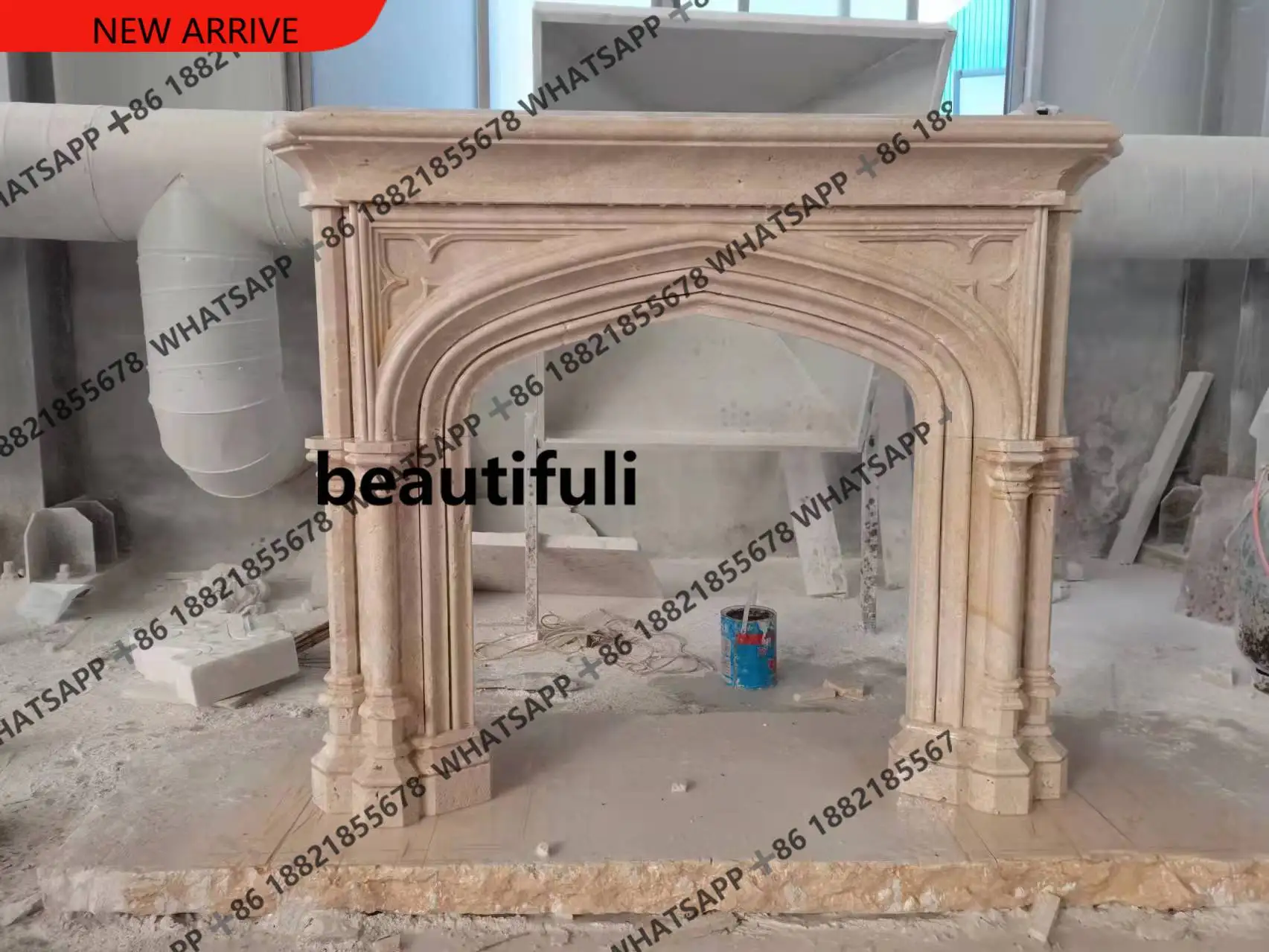 

D178 Quyang резьба по камню пещера каменный камин Европейский ретро камин шкаф гостиная камин для резьбы по камню