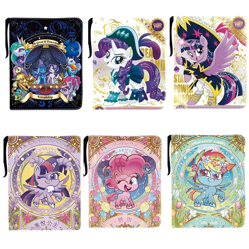 400-900pcs Card Album Book Anime My Little Pony Collection Card Zipper Game Cards Sunny Starscout Binder Holder Kids Gifts Toys