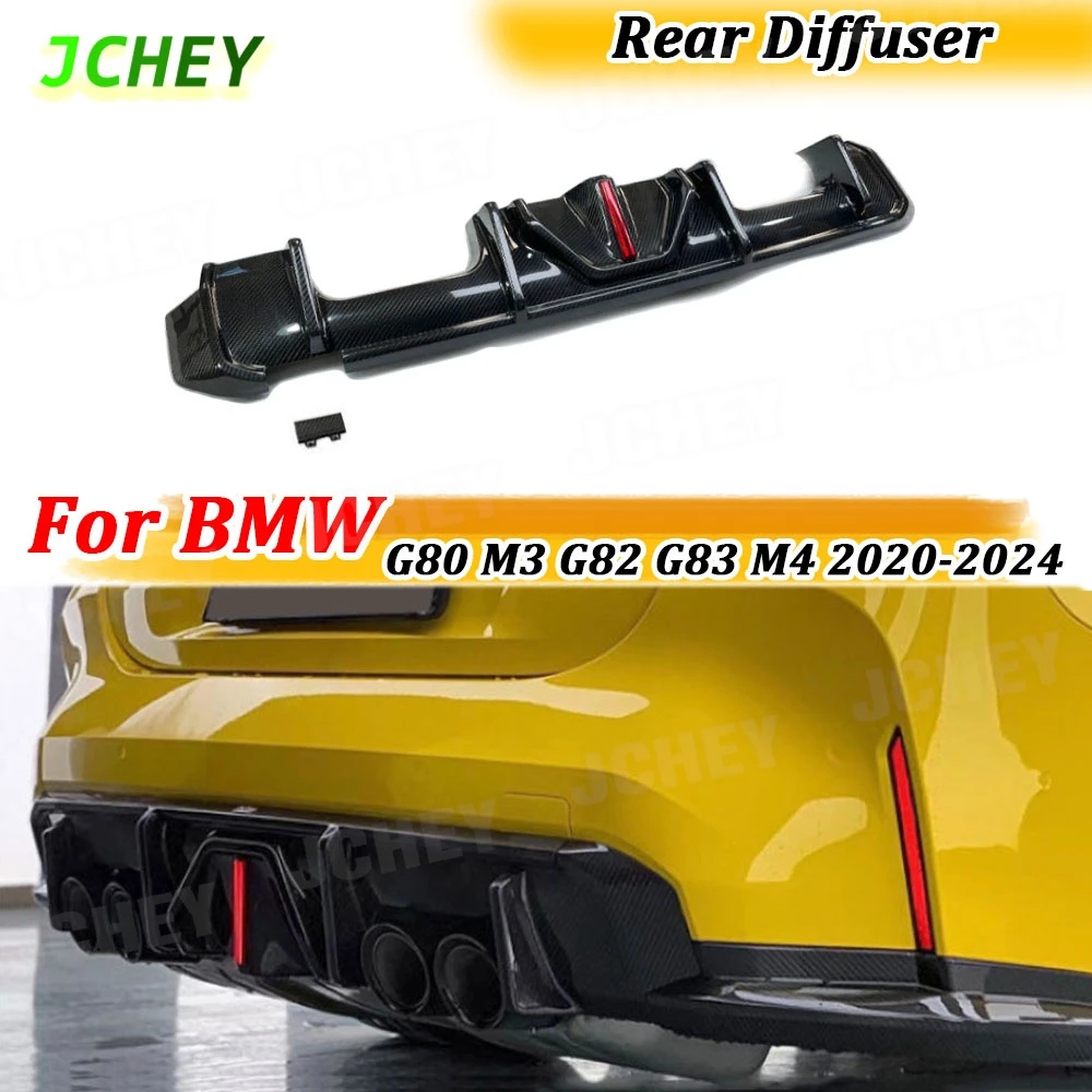 

Накладка на задний бампер JCHEY из карбона и FRP для BMW G80 M3 G82 G83 M4 2020-2024, комплект обвеса, задний диффузор-сплиттер