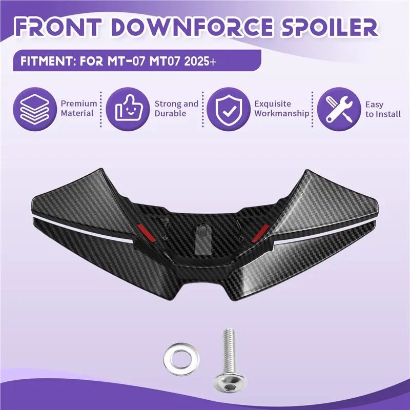 AA-Moto Anteriore Downforce Spoiler Labbro Inferiore Vento Ala Aerodinamica Carenatura Winglets Per MT-07 MT07 2025+