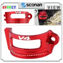 For Ducati Multistrada V4 V4S 2021 2022 2023 2024 Motorcycle Accessories Rear Brake Pump Fluid Oil Tank Cup Protector 2024