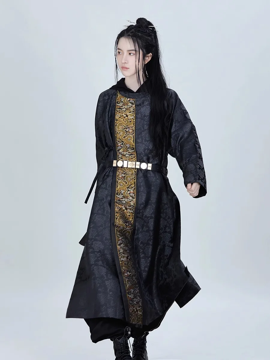 Chinesische Hanfu Rundhals Robe Anzug einzelne äußere Robe Männer und Frauen im gleichen Frühling und Sommer