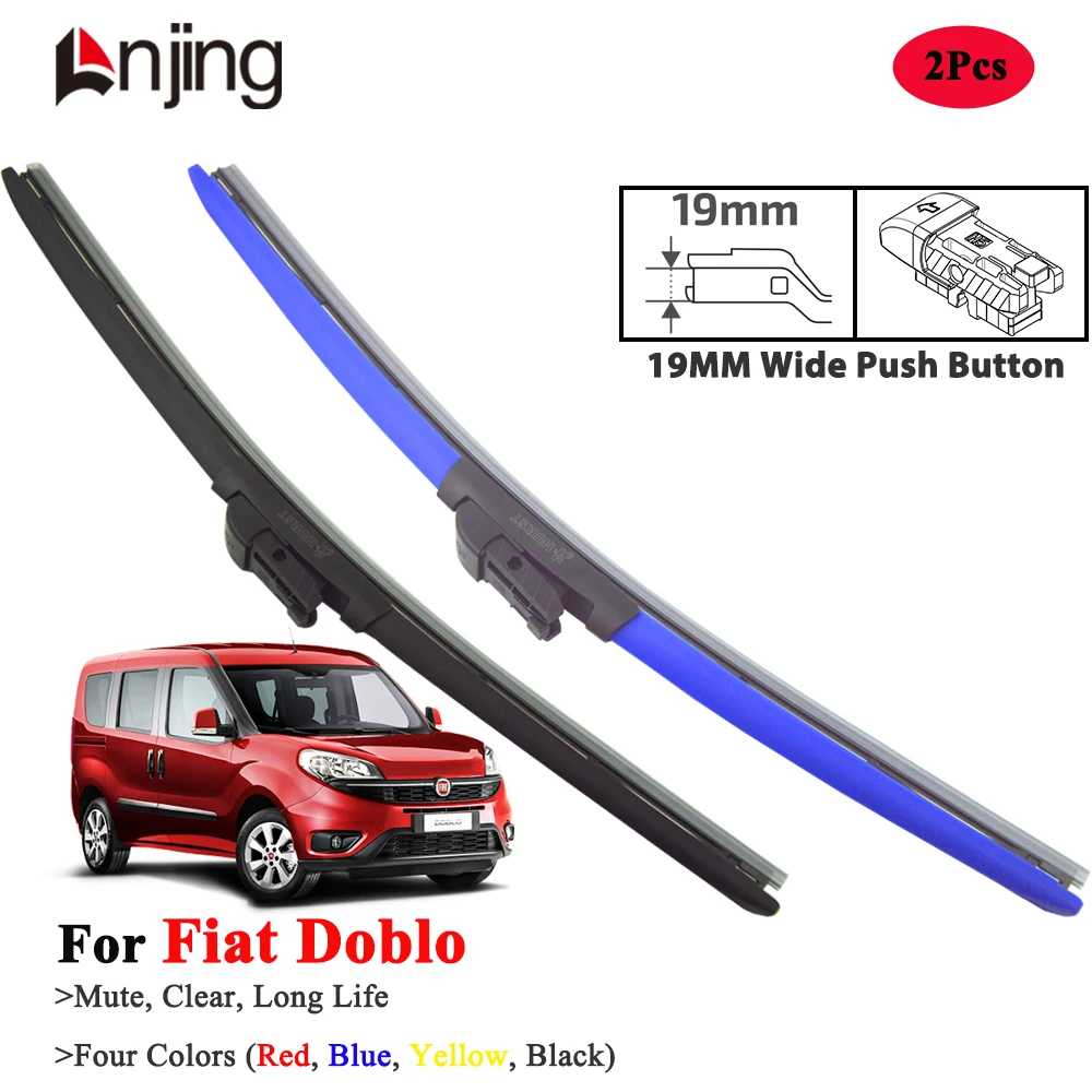 

LNJING Colorful Wiper Blades For Fiat Doblo 2001-Now