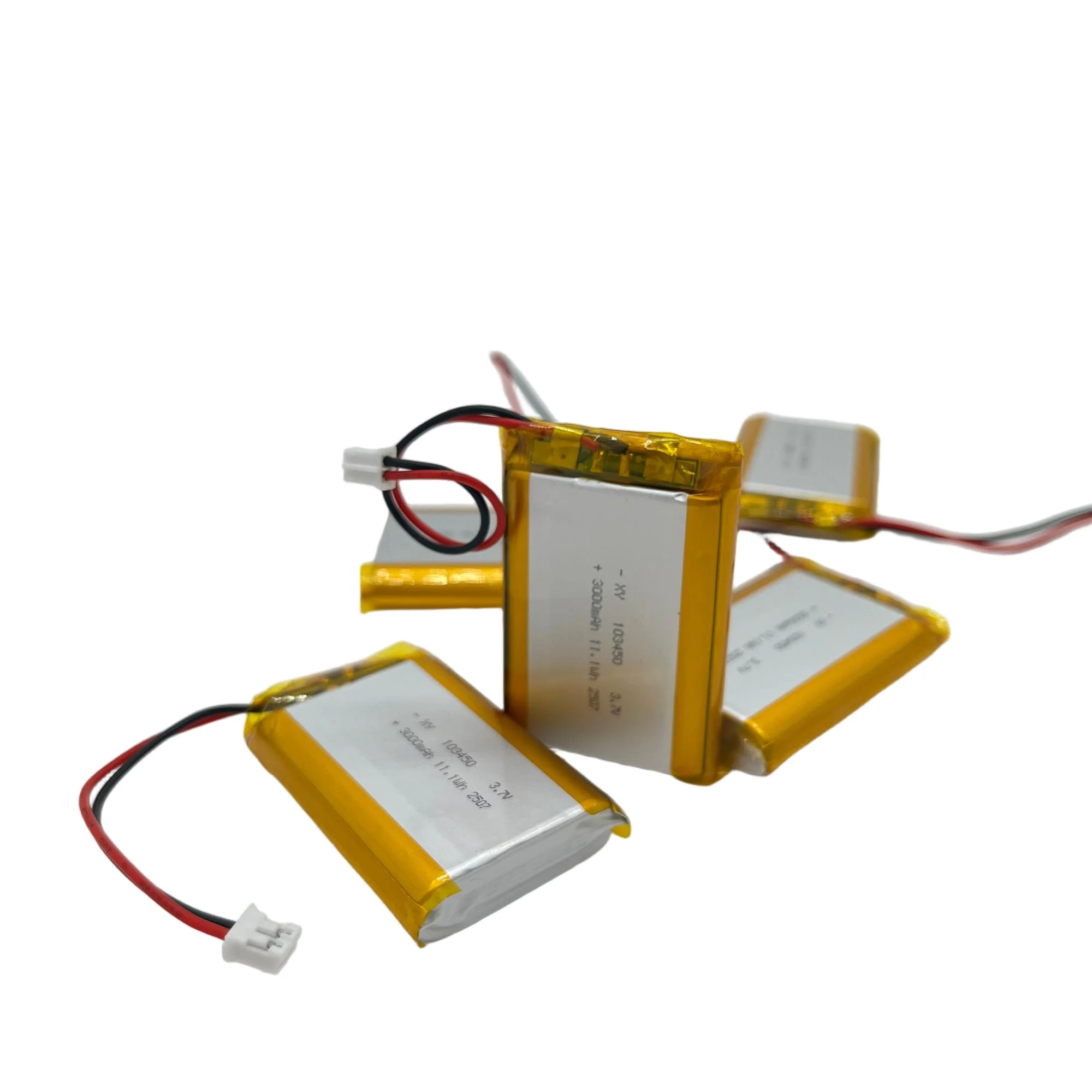 بطارية ليثيوم بوليمر قابلة لإعادة الشحن 103450 - 3.7 فولت 3000 مللي أمبير في الساعة، قابس JST PH 2.0 2pin لملاح GPS والكاميرا وسماعة رأس بلوتوث