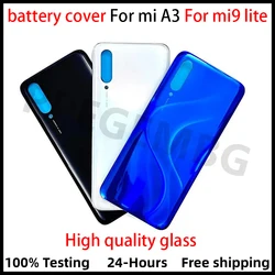 Neue Glas hintere Tür für Xiaomi Mi A3 9 für Mi 9 Lite Batterie abdeckung Glas gehäuse Rückseite Gehäuse Deckel Panel Rückseite Shell Aufkleber Kleber