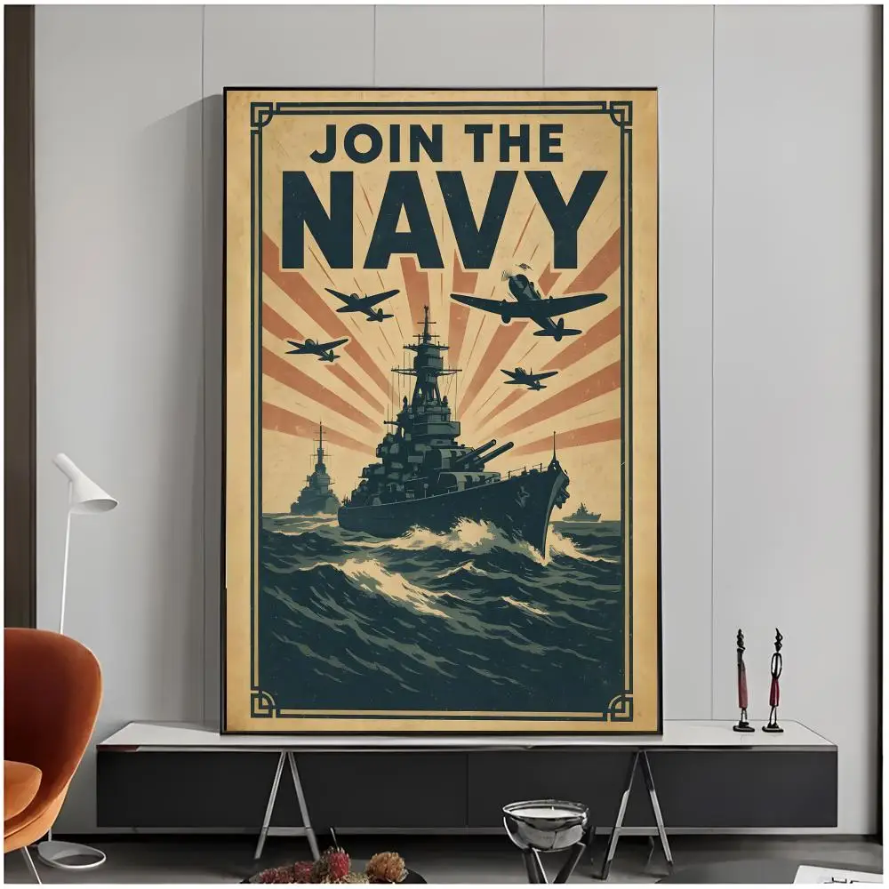 navy military troop United States Navy Poster Living Room Bedroom Decorative Print Unframed Decor