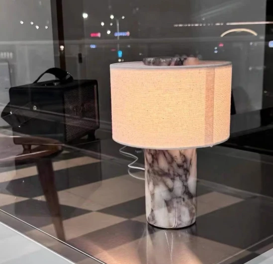 The Column - Marble Base Table Lamp review photo by Saundra Fahey